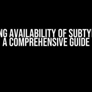 Asserting Availability of SubTypes of T: A Comprehensive Guide